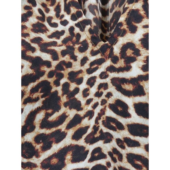 Nili Lotan Medium Shirt Leopard Print Sheer Acadia Target Blouse - Picture 9 of 9